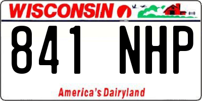 WI license plate 841NHP