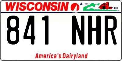 WI license plate 841NHR