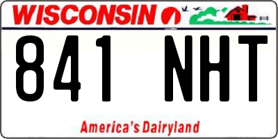 WI license plate 841NHT