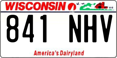 WI license plate 841NHV