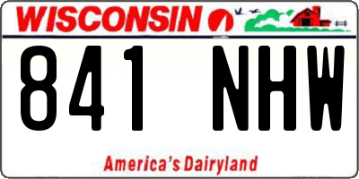 WI license plate 841NHW