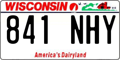 WI license plate 841NHY