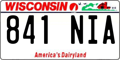 WI license plate 841NIA