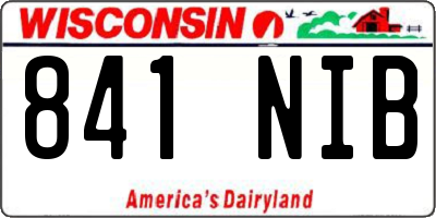 WI license plate 841NIB