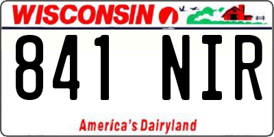 WI license plate 841NIR