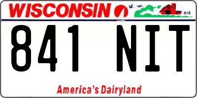 WI license plate 841NIT