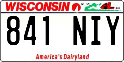 WI license plate 841NIY