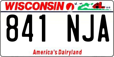 WI license plate 841NJA