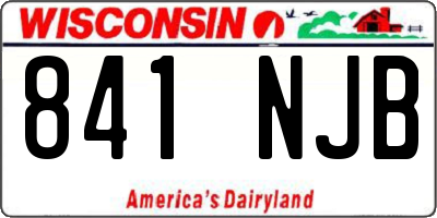 WI license plate 841NJB