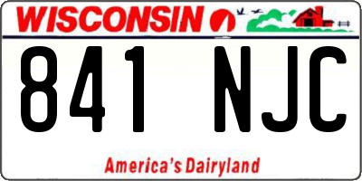 WI license plate 841NJC
