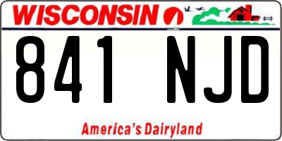 WI license plate 841NJD