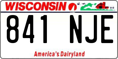 WI license plate 841NJE