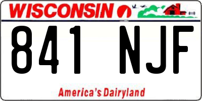 WI license plate 841NJF