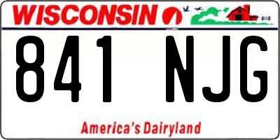 WI license plate 841NJG