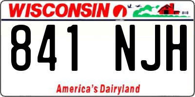 WI license plate 841NJH