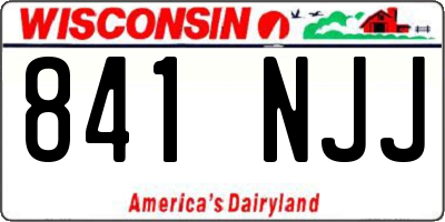 WI license plate 841NJJ