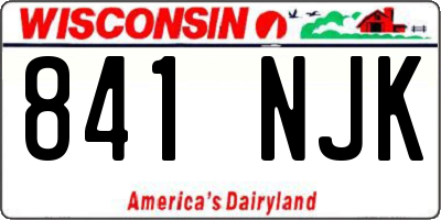 WI license plate 841NJK
