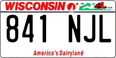 WI license plate 841NJL