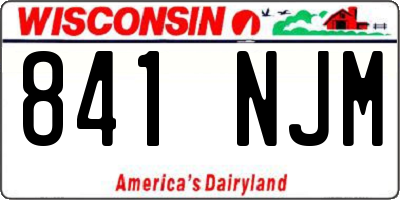 WI license plate 841NJM
