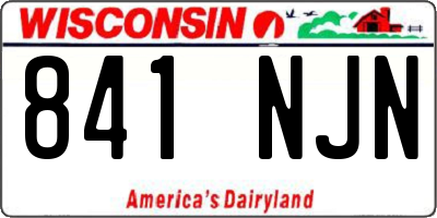 WI license plate 841NJN