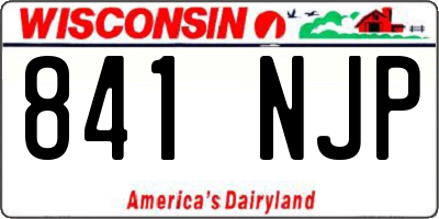 WI license plate 841NJP