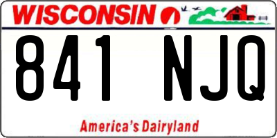 WI license plate 841NJQ