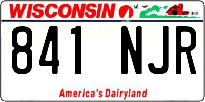 WI license plate 841NJR