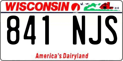 WI license plate 841NJS