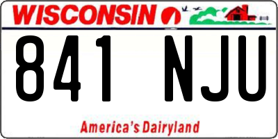 WI license plate 841NJU