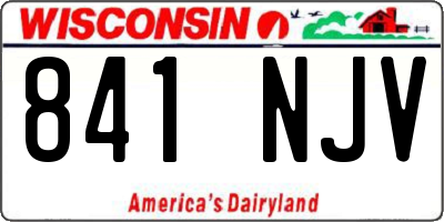 WI license plate 841NJV