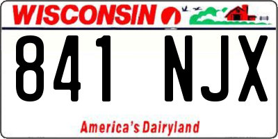 WI license plate 841NJX