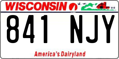 WI license plate 841NJY