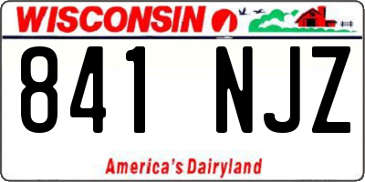 WI license plate 841NJZ