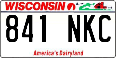 WI license plate 841NKC
