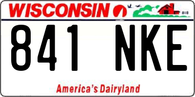 WI license plate 841NKE