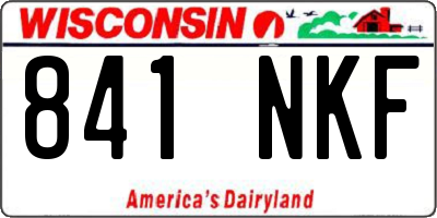 WI license plate 841NKF