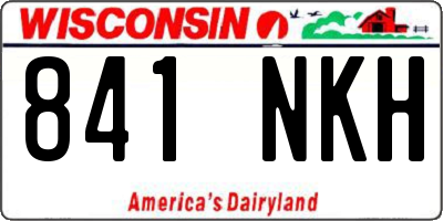 WI license plate 841NKH