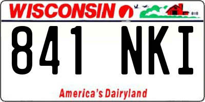WI license plate 841NKI