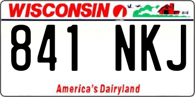 WI license plate 841NKJ
