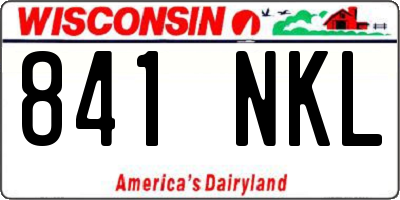 WI license plate 841NKL