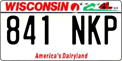 WI license plate 841NKP