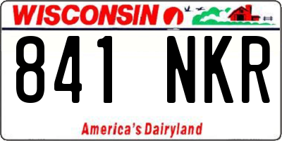 WI license plate 841NKR
