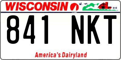 WI license plate 841NKT
