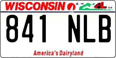 WI license plate 841NLB
