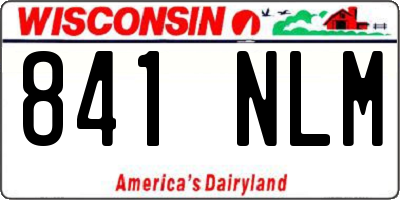 WI license plate 841NLM