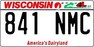 WI license plate 841NMC