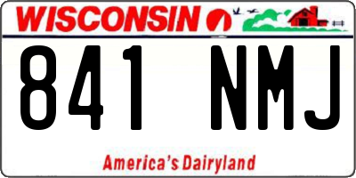 WI license plate 841NMJ
