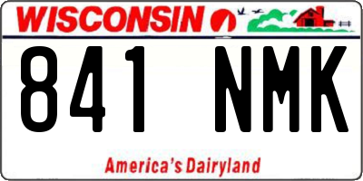 WI license plate 841NMK