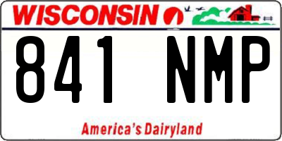 WI license plate 841NMP