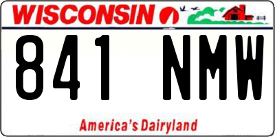 WI license plate 841NMW